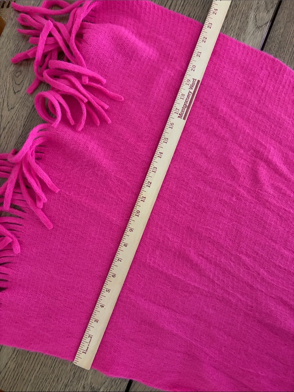 Steve Madden Hot Pink Fringe Scarf